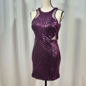 NWT Dear Moon Putple Sequin Dress Size 3